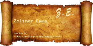 Zoltner Emma névjegykártya